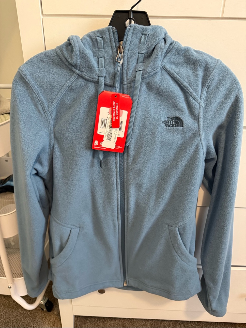 The North Face Women's Light Blue Full-Zip Hooded Fleece Jacket